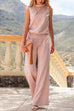 Rosiedress Crewneck Sleeveless Wide Leg Jumpsuit