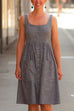 Rosiedress U Neck Button Down Tank Dress with Pockets