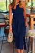 Rosiedress Halter Sleeveless Tie Waist Side Split Dress