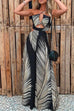Rosiedress Halter Cut Out Printed Beach Jumpsuit