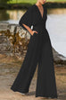 Rosiedress Deep V Neck High Waist Wide Leg Jumpsuit