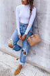 Rosiedress Mockneck Long Sleeves Slim Fit Bottoming Shirt
