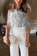 Rosiedress Fuzzy Feather Crop Tube Top