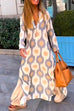 Rosiedress V Neck Side Split Printed Maxi Holiday Dress