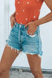 Rosiedress Raw Hem Ripped Distressed Denim Shorts