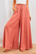 Rosiedress Drawstring Elastic Waist Wide Leg Baggy Pants(5 Colors Available)
