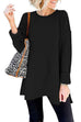 Rosiedress Side Split Ribbed Trim Loose Mid Sweater