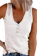 Rosiedress Buttons V Neck Sleeveless Solid Top