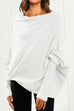 Rosiedress Solid Batwing Sleeves Slouchy Knit Sweater