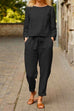 Rosiedress Gemma Long Sleeves Top Bow Knot Tapered Pants Set