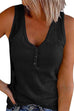 Rosiedress Buttons V Neck Sleeveless Solid Top