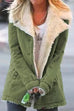 Rosiedress Lapel Button Down Pockets Fleece Lined Jacket
