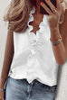 Rosiedress Faye Deep V Neck Ruffle Sleeveless Shirt