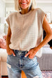 Rosiedress Crewneck Cap Sleeves Pullover Sweater