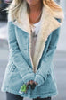 Rosiedress Lapel Button Down Pockets Fleece Lined Jacket