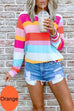 Rosiedress Long Sleeve Candy Striped Pullover Top