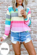 Rosiedress Long Sleeve Candy Striped Pullover Top