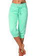 Rosiedress Letter Printed Solid Cropped Pants