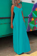 Rosiedress Solid Criss Cross Backless Maxi Cami Dress