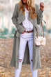 Rosiedress Drap Front Tie Waist Solid Fall Midi Cardigan