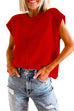 Rosiedress Crewneck Cap Sleeves Pullover Sweater