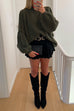 Rosiedress Drop Shoulder Plain Casual Pullover Sweater