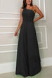 Rosiedress Sleeveless One Shoulder Waisted Flare Wide Leg Jumpsuit