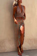 Rosiedress Drawstring High Slit Tie Dye Maxi Skirt