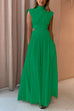 Rosiedress Mockneck Cut Out Waist Maxi Swing Dress