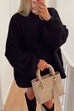 Rosiedress Drop Shoulder Plain Casual Pullover Sweater