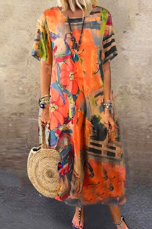 Rosiedress Katie Graphic Printed Loose Dress
