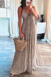 Rosiedress Halter Tie Knot Backless Ruched Swing Maxi Vacation Dress