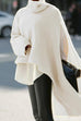 Rosiedress Turtleneck Asymmetric Slit Sleeve Ribbed Knit Sweater