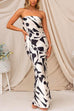 Rosiedress Geometric Printed Tube Top Maxi Party Dress