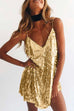 Rosiedress V Neck Sequin Cami Mini Party Dress