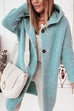 Rosiedress Solid Drop Shoulder Hoodied Knitting Cardigan