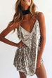 Rosiedress V Neck Sequin Cami Mini Party Dress