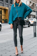 Rosiedress Turtleneck Chunky Knit Slouchy Sweater