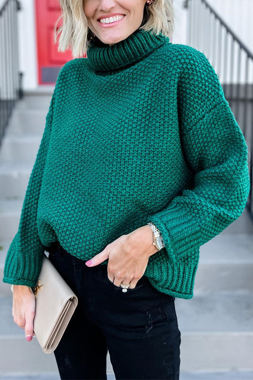Rosiedress Turtleneck Waffle Knit Winter Sweater