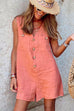 Rosiedress V Neck Buttons Wide Leg Tank Romper