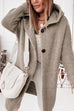 Rosiedress Solid Drop Shoulder Hoodied Knitting Cardigan
