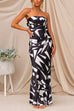 Rosiedress Geometric Printed Tube Top Maxi Party Dress