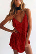 Rosiedress V Neck Sequin Cami Mini Party Dress