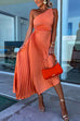 Rosiedress One Shoulder Cut Out Waist Irregular Pleated Party Dress