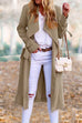 Rosiedress Drap Front Tie Waist Solid Fall Midi Cardigan