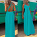 Rosiedress Solid Criss Cross Backless Maxi Cami Dress