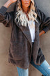 Rosiedress Open Front Hoodied Fuzzy Outwear with Pockets