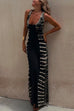 Rosiedress Scoop Neck Back Criss Cross Tie Dye Maxi Dress
