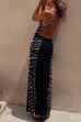 Rosiedress Scoop Neck Back Criss Cross Tie Dye Maxi Dress
