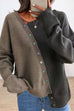Rosiedress Asymmetric Button Down Color Block Sweater